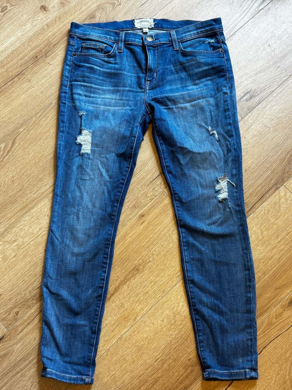 Current/Elliott The Stiletto Niagara Destroy Skinny Jeans Size 31
